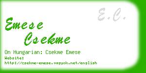 emese csekme business card